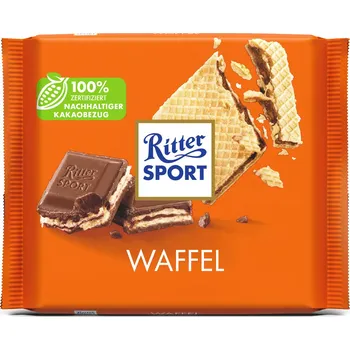 RITTER SPORT MLÉČNÁ ČOKOLÁDA S OPLATKOU NĚMECKO!