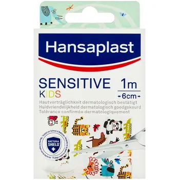 Náplast Beiersdorf Hansaplast Sensitive Kids zvířátka 6 x 100 cm
