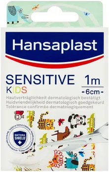Náplast Beiersdorf Hansaplast Sensitive Kids zvířátka 6 x 100 cm