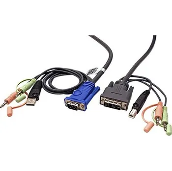 Datový kabel Aten Kabel pro KVM přepínač VGA / USB A / 2x audio - DVI-A / USB B / 2x audio, 1,8m (2L-7DX2U) - 14.01.6871