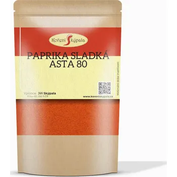 Koření Koření Skýpala Paprika sladká ASTA 80 Hmotnost: 40 g