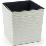 LAMELA Květináč JUKA 25x25cm vrub krémová