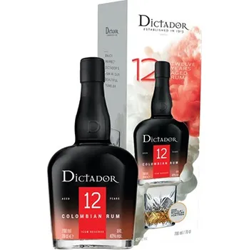Rum Dictador 12 let + sklenička 0,7 l