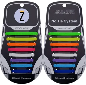 Tkaničky do bot Silikonové tkaničky - duha