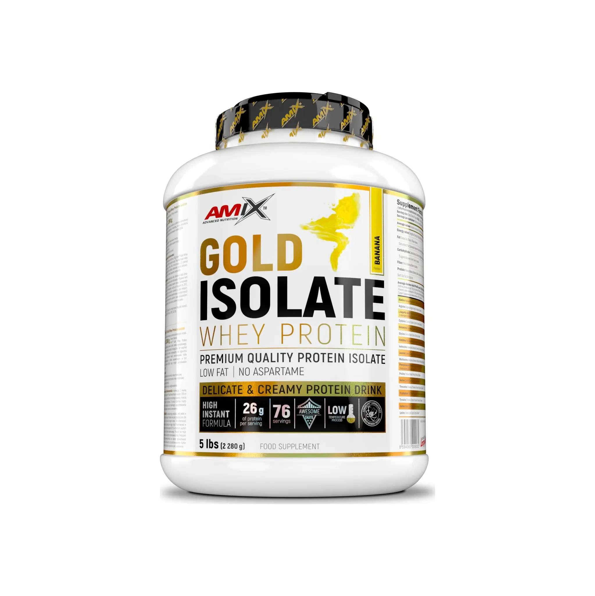 Fotografie 1 - Protein Amix Gold Whey Protein Isolate 2280 g banán