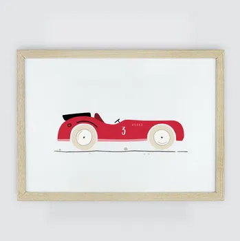 Dekorace do dětského pokoje červené auto