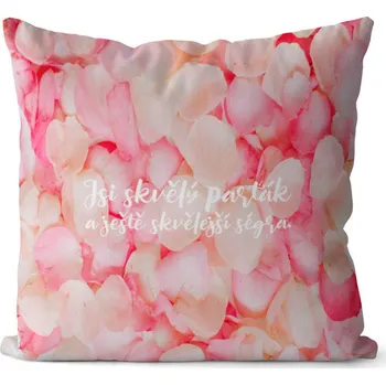 Dekorativní polštářek Polštář Skvělejší ségra (Velikost: 40 x 40 cm)
