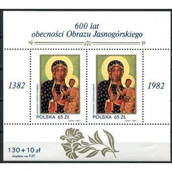 Poštovní známka Poczta Polska (1982) MiNr. 2820 ** - Polsko - BLOCK 89 - 600. výročí ikony "Černá Madona"