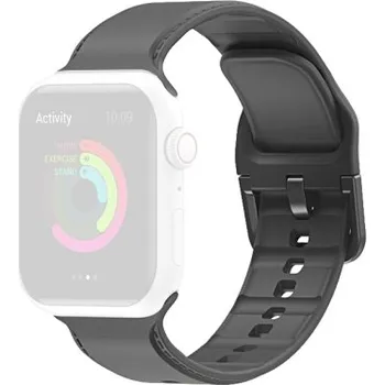 VSECHNONAMOBIL 39980 RUBBER Řemínek Apple Watch 7 (45mm) / 6 / SE / 5 / 4 (44mm) / 3 / 2 / 1 (42mm) šedý