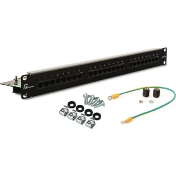 Patch panel PATCH PANEL UTP CAT.5E 24 PORTŮ PGF-5EUTP24-B5 GETFORT