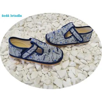 Dámská zdravotní obuv Beda Barefoot bačkůrky BF-060010/W šedá letadla Velikost EU: 38, vnitřní délka: 245, vnitřní šířka: 92