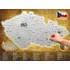 Jedinečná stírací mapa Česká republika 80 x 60 cm