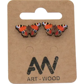 Náušnice art-wood.cz Náušnice - Babočka paví oko
