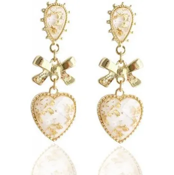 Náušnice Carla Dámské vintage náušnice s mašlí Hayden zlatá