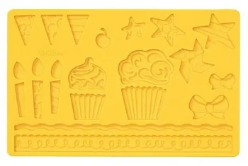 Wilton Silikonová forma na muffiny a svíčky 20 x 13 cm žlutá