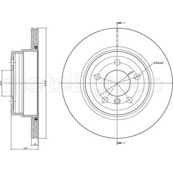 Brzdový kotouč Brzdový kotouč METELLI 23-1025C
