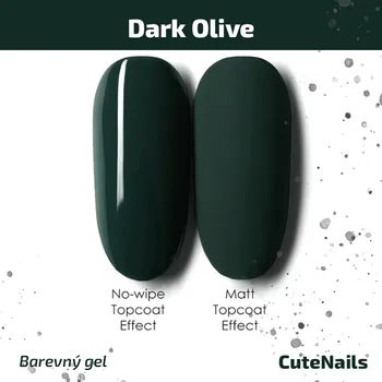 Přípravek na nehty CuteNails UV Gel True Color: Dark Olive - 8 ml