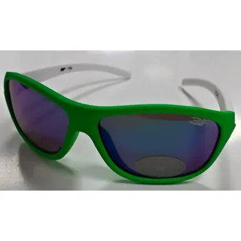 Módní doplněk 3F Dětské gumové sluneční brýle RUBBER 1729 - ZELENO-BÍLÉ