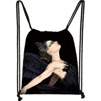 Sportovní vak na záda - černá labuť