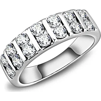 Prsten Šperky4U Ocelový prsten se zirkony - velikost 55 - AL-0041-55