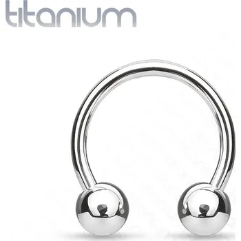 Piercing Piercing - podkova TITAN (1,2 x 10 mm, kuličky 4 mm)
