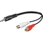 PremiumCord Jack 3,5 mm 2×CINCH M/F 0,2m