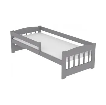 Dětská postel Postel Edík z masivu borovice 160x80 cm - ŠEDÁ + rošt ZDARMA