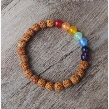 Recenze Rudraksha čakrový náramek 8 mm Náramek Recenze Rudraksha čakrový náramek 8 mm