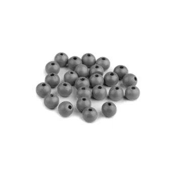 Dětské navlékací korálky Dřevěné korálky Ø 10 mm - šedá paloma