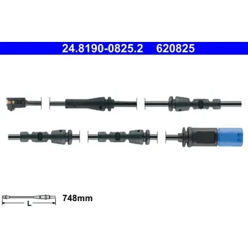 Autodíl Výstražný kontakt, opotřebení obložení ATE 24.8190-0825.2