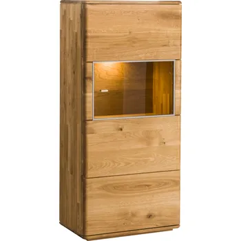 Komoda Luxusní dubová vitrína DENVER - DALLAS 52 pravá Barevné provedení: Dub pálený