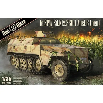 Plastikový model Das Werk 1/35 le.SPW Sd.Kfz.250/1 Ausf.B (neu) - Leichter Schützenpanzerwagen / Sonderkraftfahrzeug 250