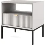 Moderní noční stolek Nova - šedá/zlatá