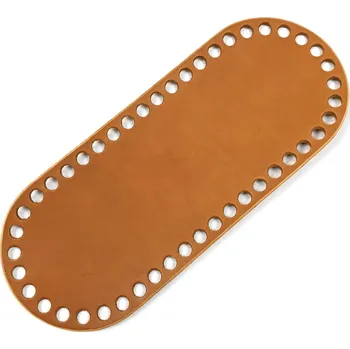 MMboutique Kožené dno na kabelku 30x12 cm koňak