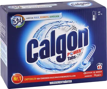 Změkčovač vody Calgon Power Tabs 3v1 čisticí tablety do pračky 45 ks