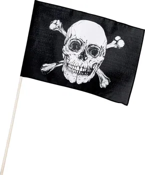 Party dekorace Boland Vlající vlajka lebka 45 cm