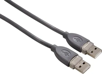 Datový kabel Hama USB A-A propojovací 1,8 m šedý