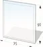 Lienbacher 21.02.898.2 sklo pod kamna 75 x 90 x 0,8 cm