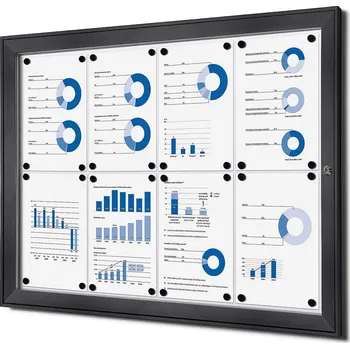 Jansen Display Vnitřní uzamykatelná vitrína základní 8xA4 Antracit Množství: Od 5 ks
