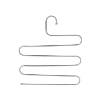 Ramínko Držák na kalhoty pro 5 párů z nerezové oceli 38 x 33 cm stříbrný
