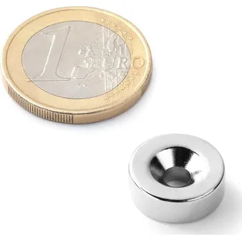 RC vybavení Magnet kulatý 14x5mm / otvor pro šroub 4mm