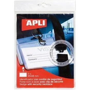 Samolepící etiketa Visačka se závěsem na krk s bezpečnostní funkcí, 90x56 mm, APLI