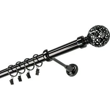 Garnýž kovová 110 cm jednořadá 25 Koule Retro onyx