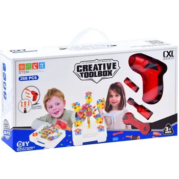ostatní stavebnice Kreativní stavebnice s vrtačkou 268 dílků