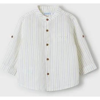 Chlapecká košile Chlapecká košile lněná Mayoral 1116 bílá Rozměr: 6 měsíců