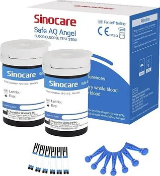 Testovací proužek do glukometru Sinocare Set 50 náhradních proužků + 50 lancet pro Safe AQ Angel