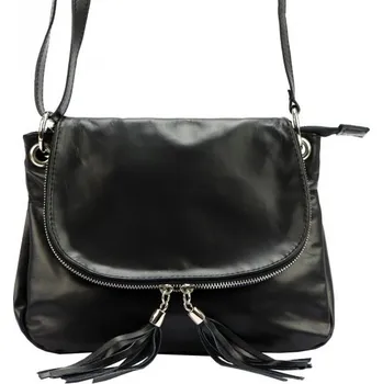 Kožená kabelka Luka 20-023 D - černá