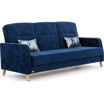 Sedací souprava Pohovka Marino Clic-Clac s rozkladem, úložným prostorem a čalouněnými zády, z bukového dřeva