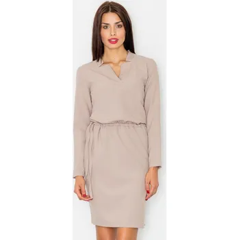 Dámské šaty Dámské béžové šaty M533 Velikost: XL
