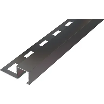 Stavební profil SP8/1 ukončovací lišta Q, čtvercová, ACARA, hliník lakovaný antracit, 11 mm, 2,5 m